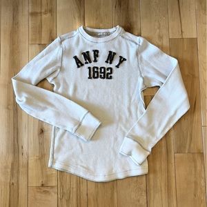 Abercrombie long sleeve shirt waffle shirt 90s fashion